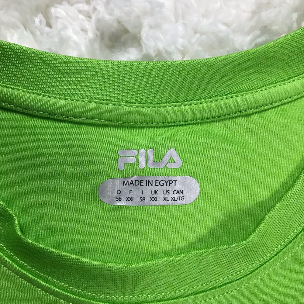 Men’s lightweight Green Fila T-Shirt Size XL EUC - Picture 5 of 5